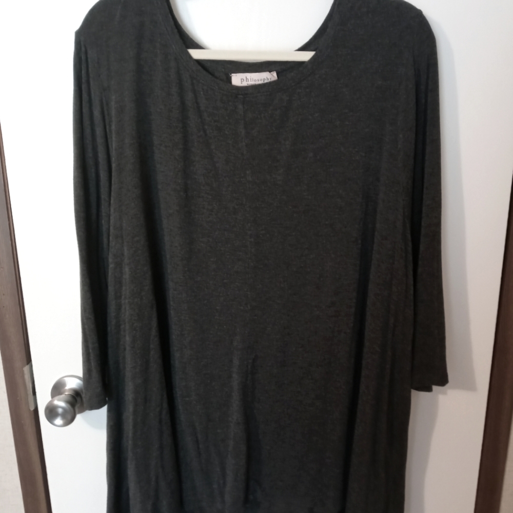 Philosophy Tunic Dark Gray 3XL